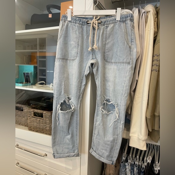 One Teaspoon brand denim joggers - Picture 1 of 3